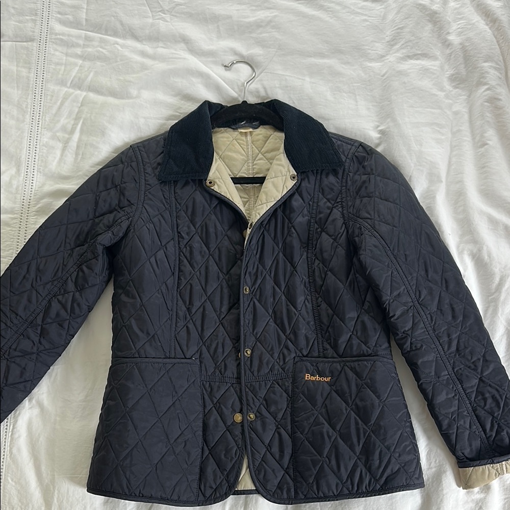 Barbour Quilted Jacket in Navy Size 6